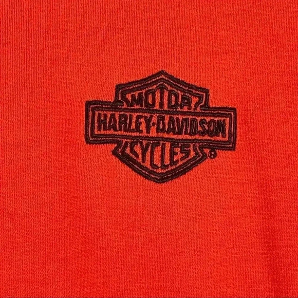 Harley Davidson Motorcycles Women's Small Reversible T Tee Shirt Embroidered Sm - Picture 2 of 8